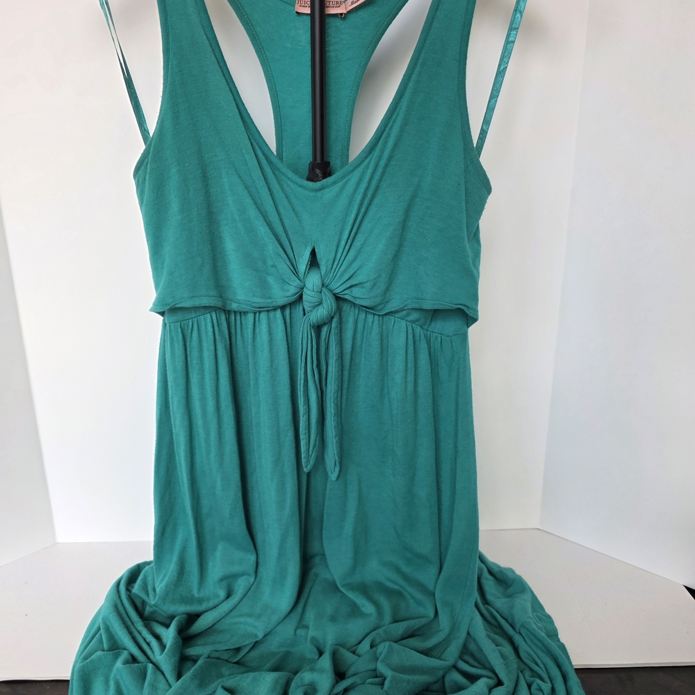 Juicy Couture Teal Knot-Front Maxi Dress